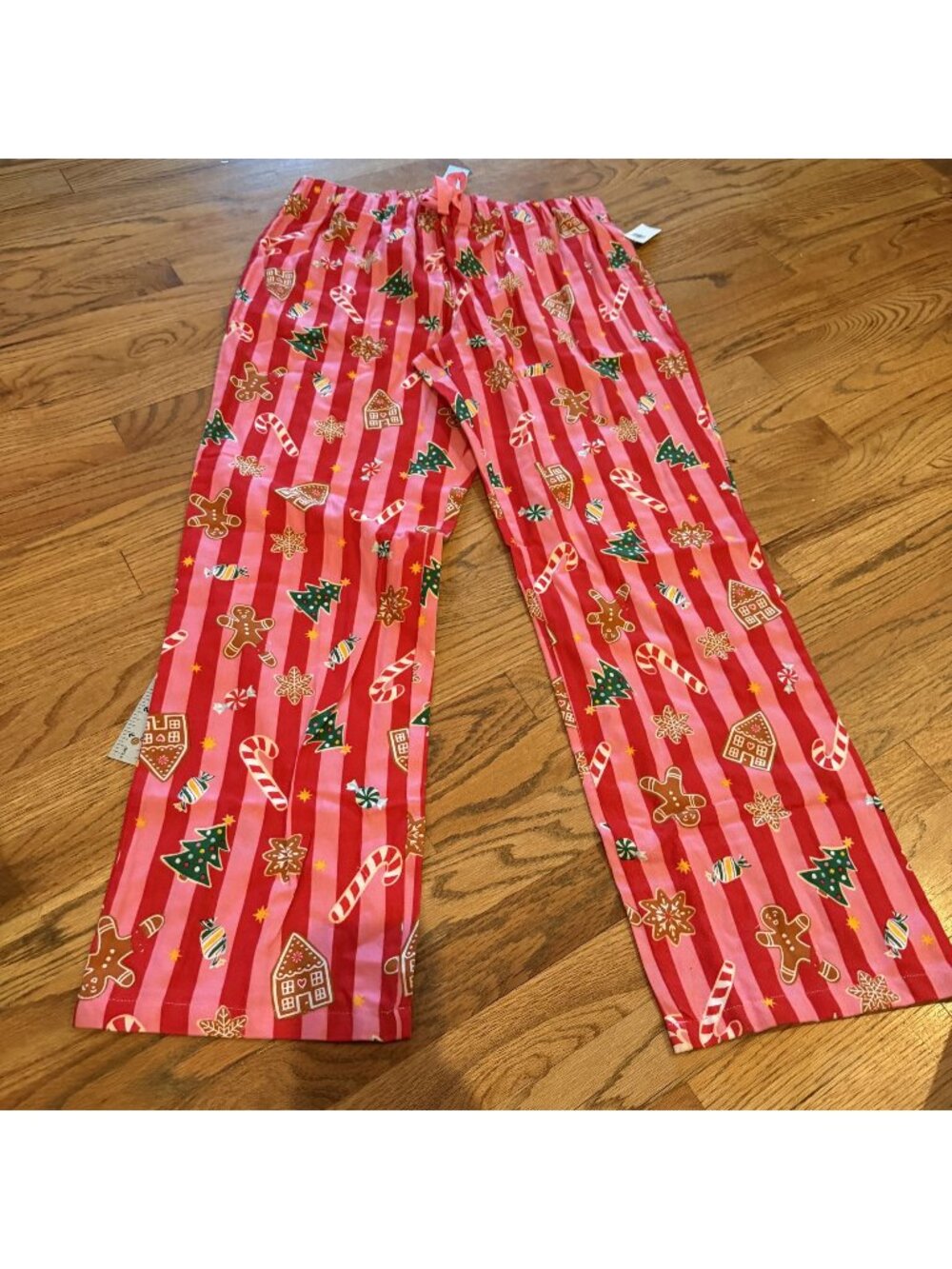Old Navy Womens Pink Red Stripe Christmas Pajama Pants New Medium